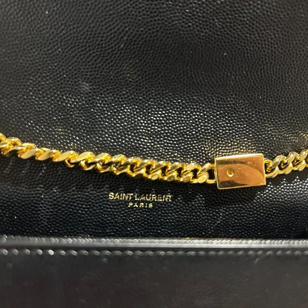 YSL Saint Laurent Black Kate Grain De Poudre (Small) - Picture 5 of 6